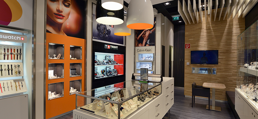 Concept bijouterie : Agencement de boutique Cadran Montres (LU) - 