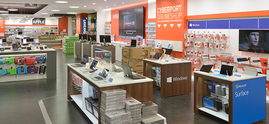 Concept de magasin pour Cyberport – Munich / Vienne - Electronique