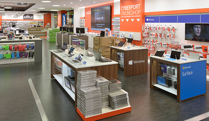 Concept de magasin pour Cyberport – Munich / Vienne - Electronique