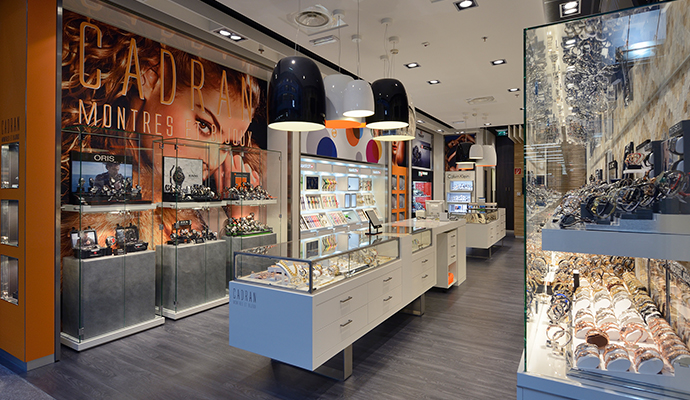 Concept bijouterie : Agencement de boutique Cadran Montres (LU) - 