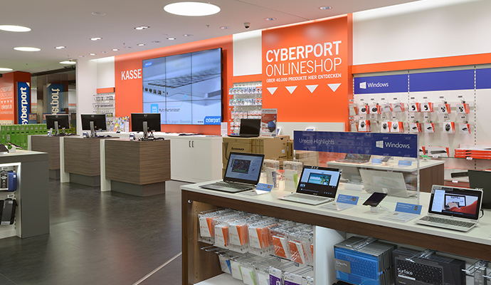 Concept de magasin pour Cyberport – Munich / Vienne - Electronique